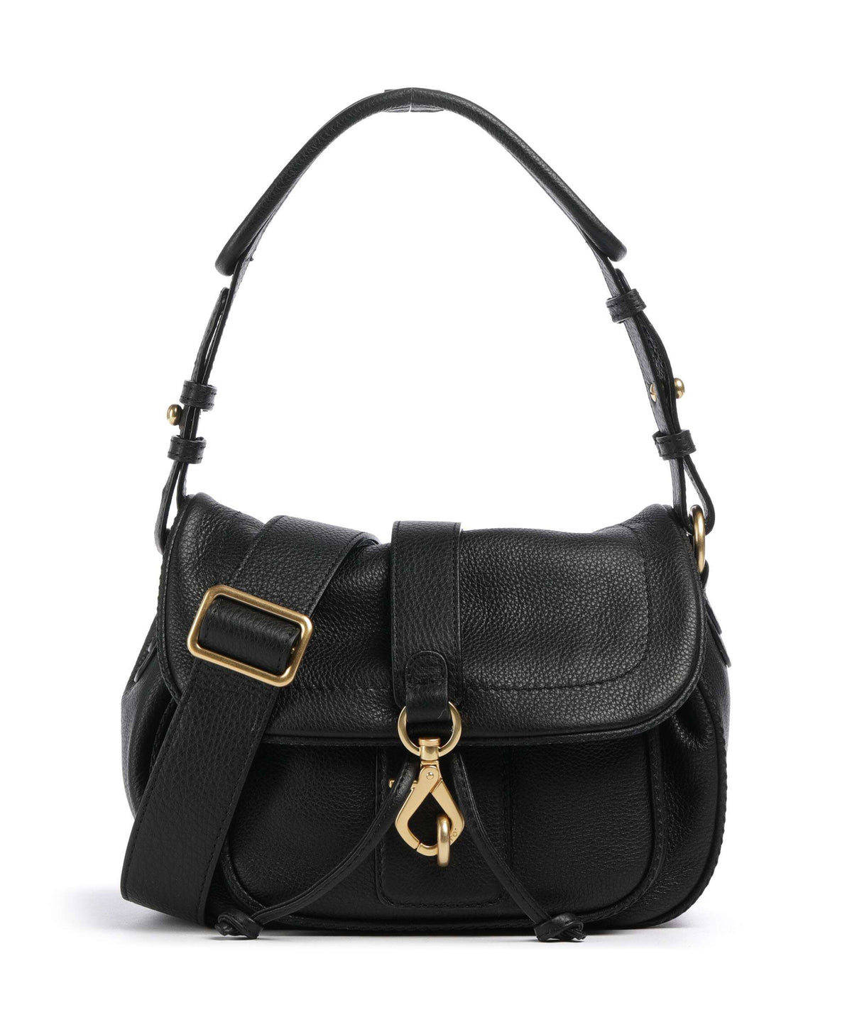 Abro Dalia Star Saddle Shoulder bag black/gold