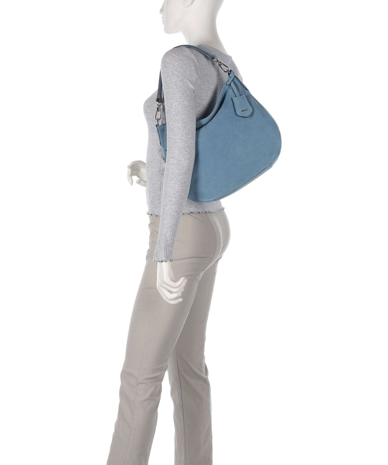 Abro Suede Juna Hobo bag light blue/fairy