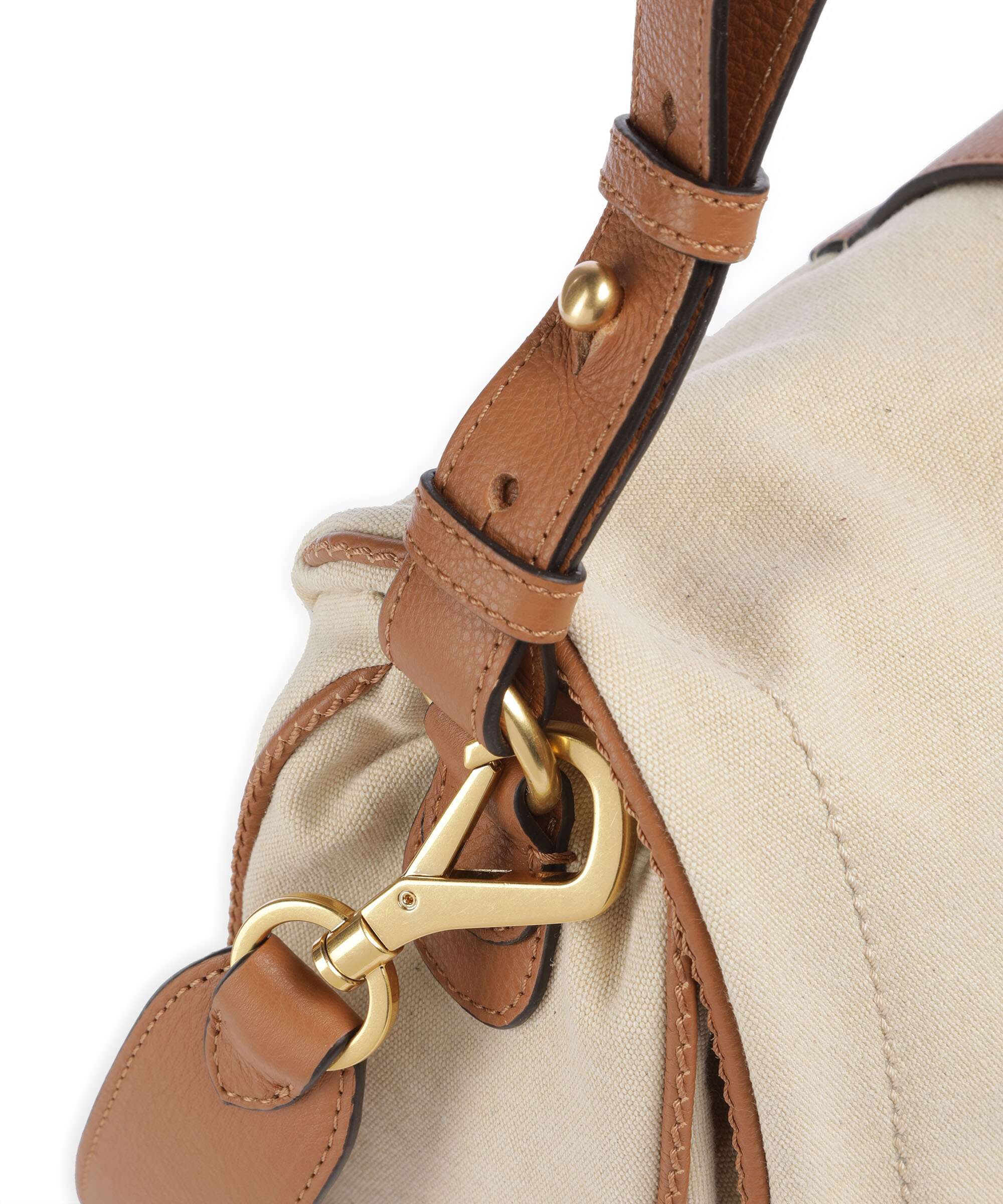 Abro Olana Star Saddle Hobo bag natural/cuoio