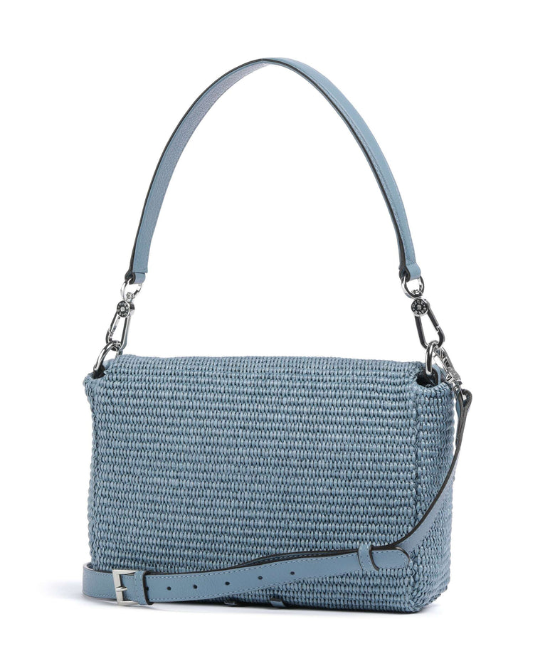 Abro Raffia Temi Shoulder bag light blue/fairy