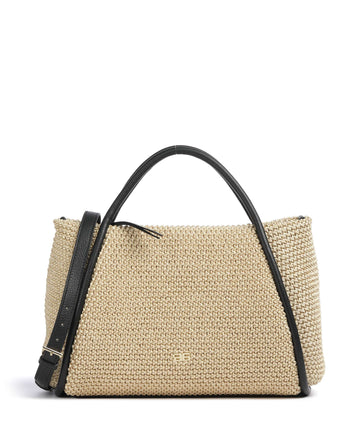 Abro Maglia Raffia Willow Handtas natural/black