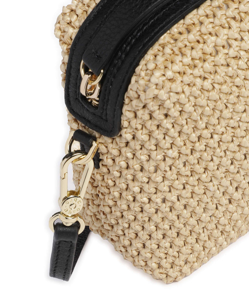 Abro Maglia Raffia Kaia Crossbody bag natural/black