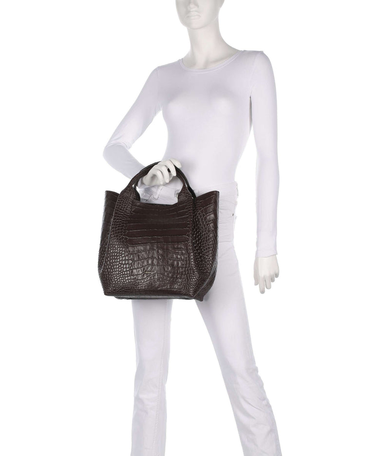 Abro Cocco Mondial Essential Medium Handbag dark brown