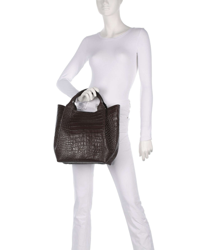 Abro Cocco Mondial Essential Medium Handbag dark brown