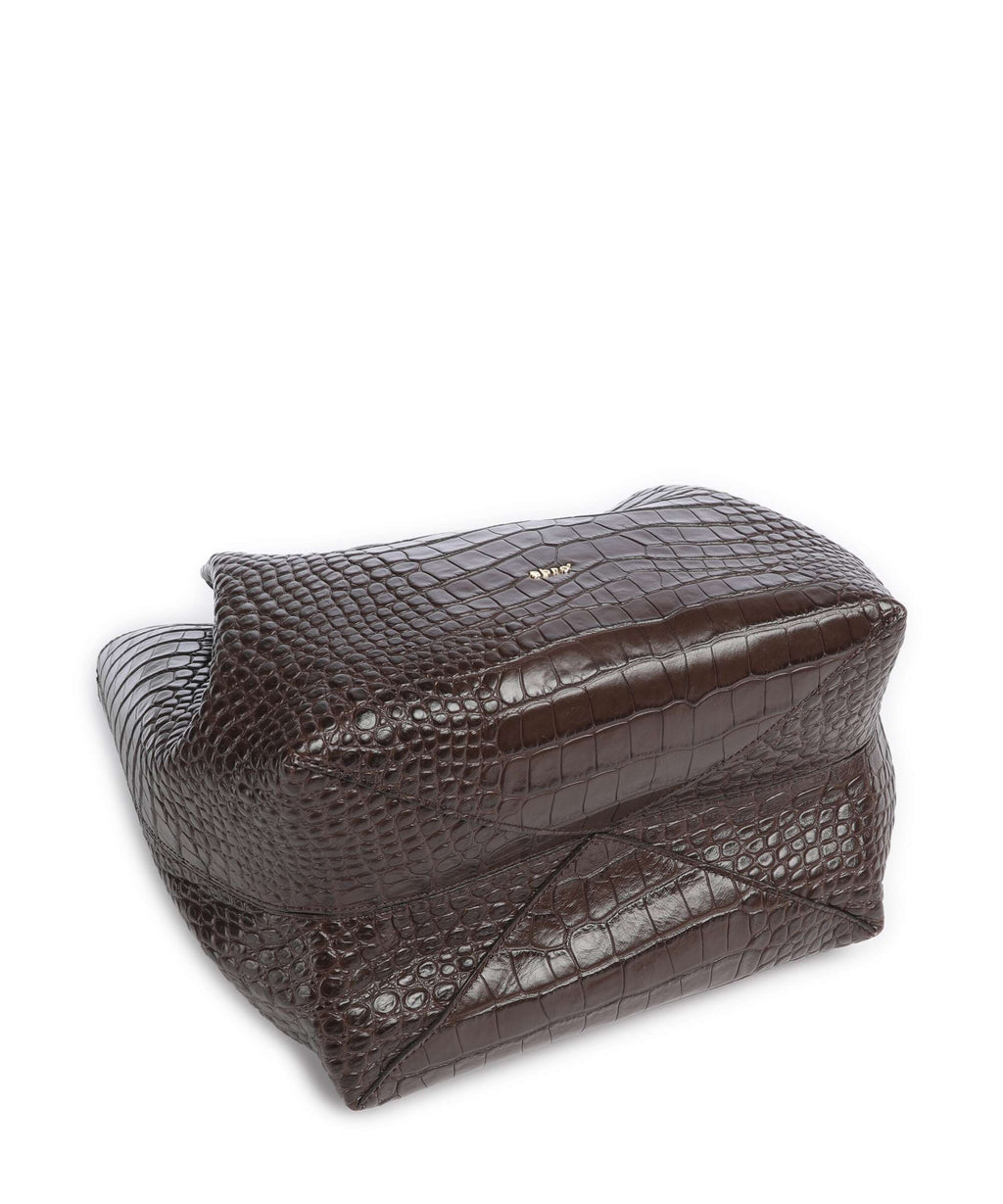 Abro Cocco Mondial Essential Medium Handbag dark brown