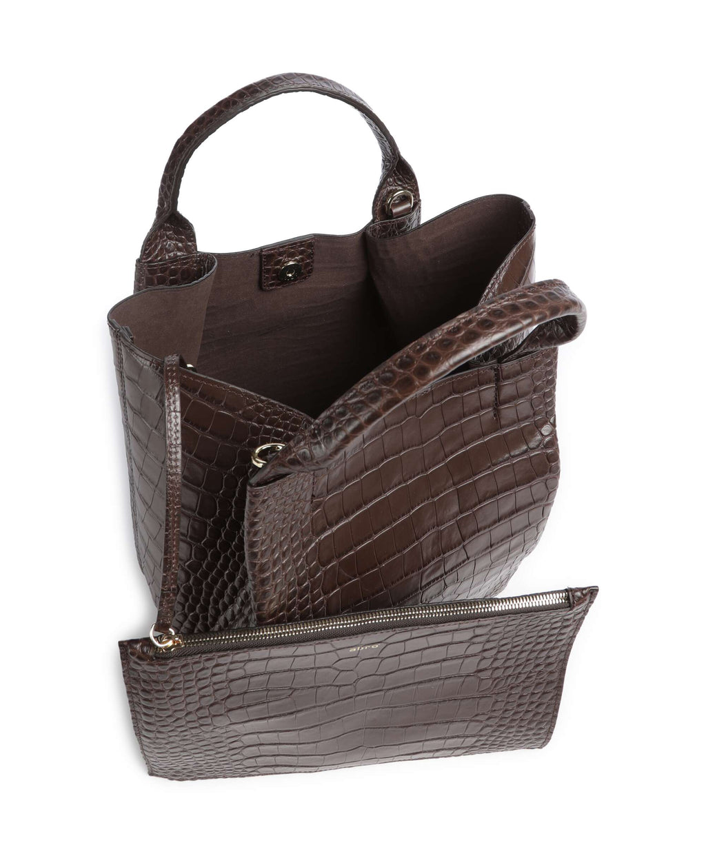 Abro Cocco Mondial Essential Medium Handbag dark brown