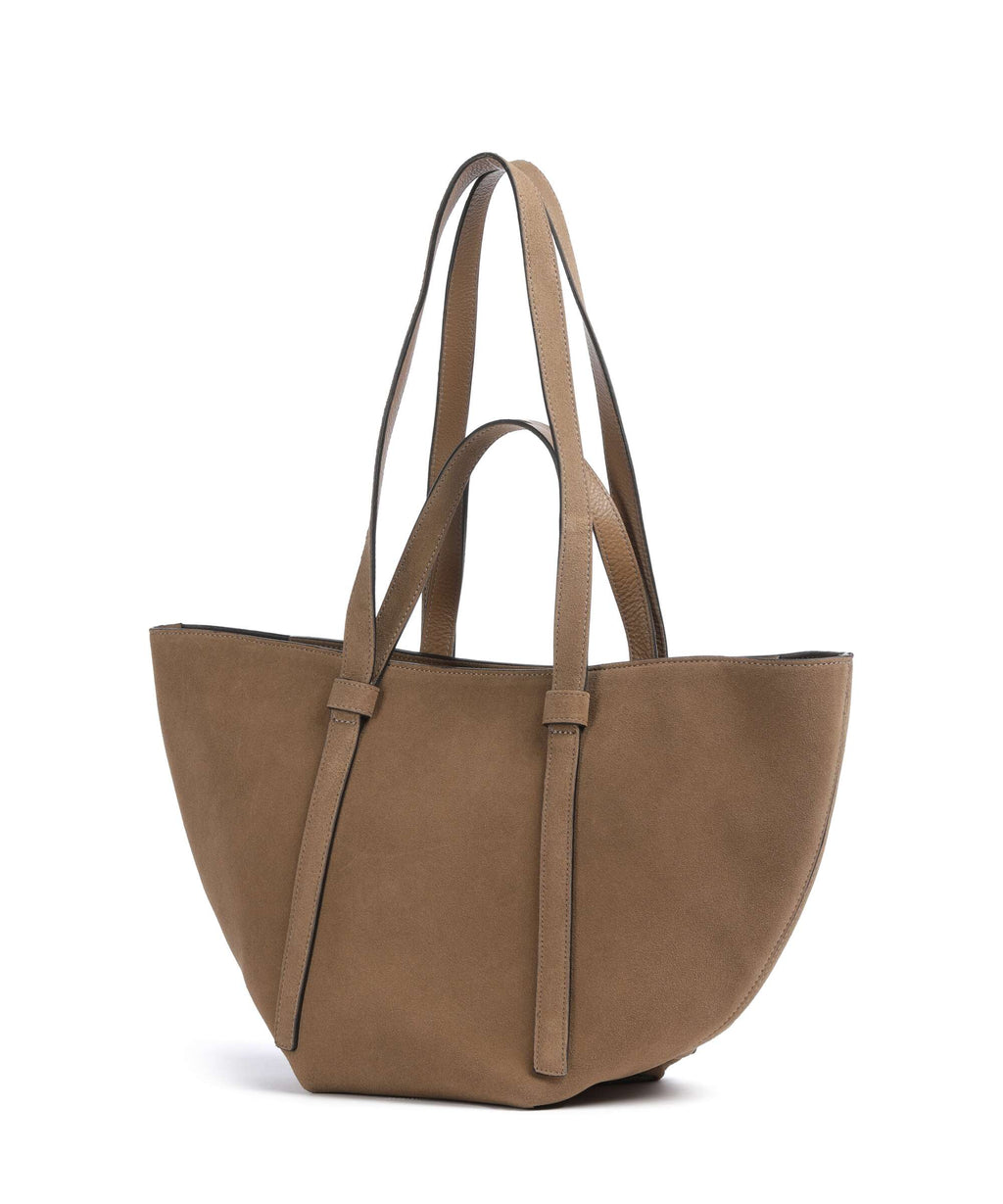 Abro Suede Cosmo Medium Tote bag camel
