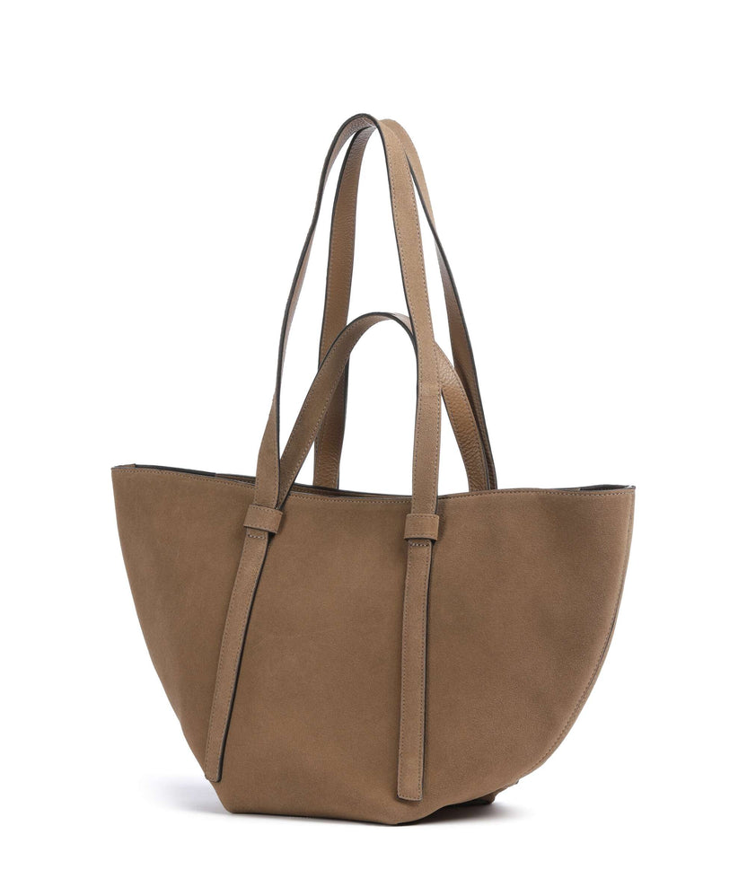 Abro Suede Cosmo Medium Tote bag camel