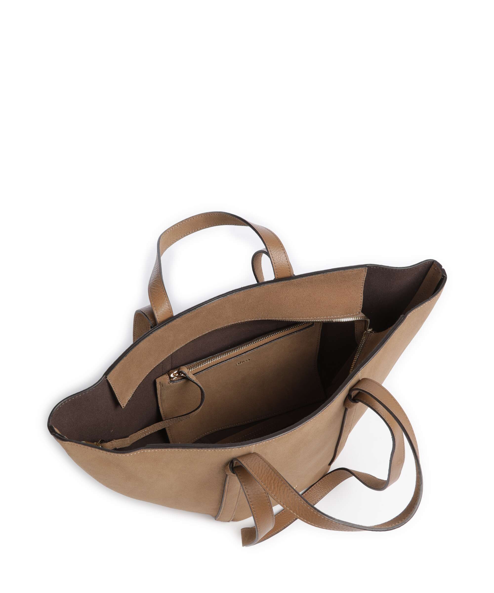 Abro Suede Cosmo Medium Tote bag camel