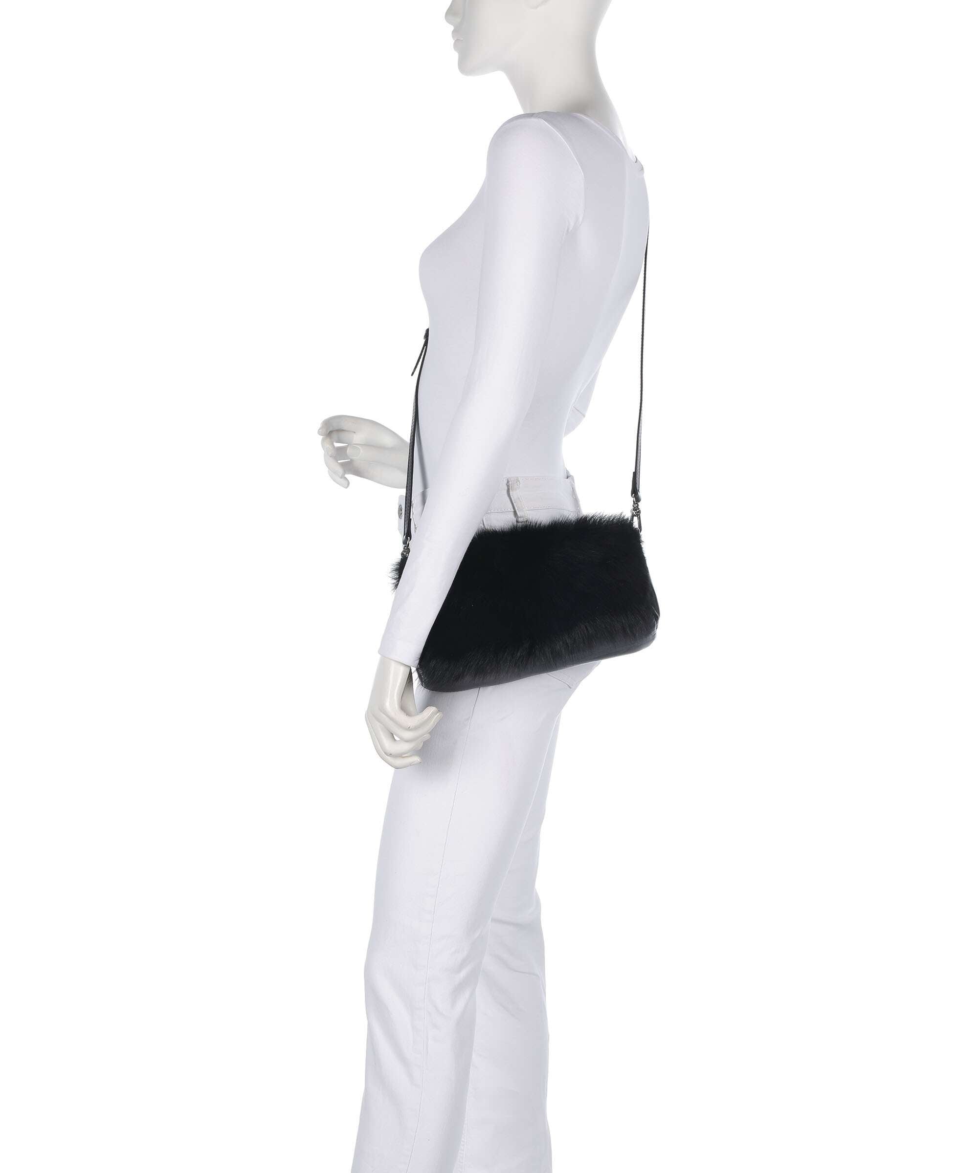 Abro Shearling Mila Shoulder bag black/nickel