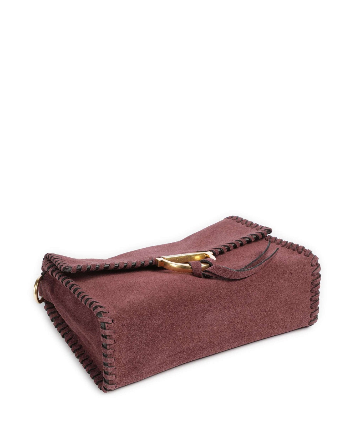 Abro Suede Temi Stitch Shoulder bag bordeaux