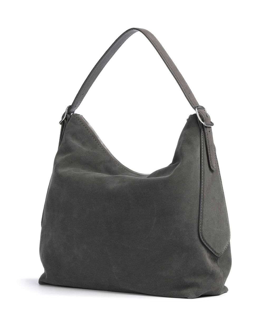 Abro Suede Carina Hobo bag grey