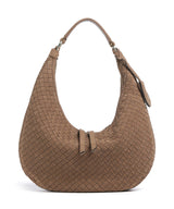 Abro Suede Weaving Nana Small Hobo bag camel