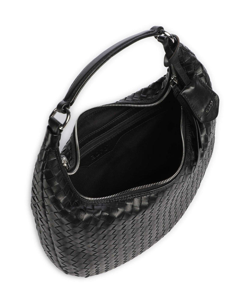 Abro Piuma Nana Small Hobo bag black/nickel