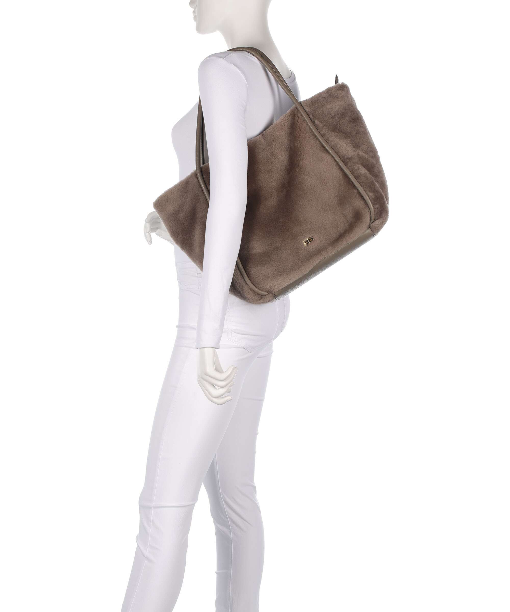 Abro Shearling Willow Tote bag tope