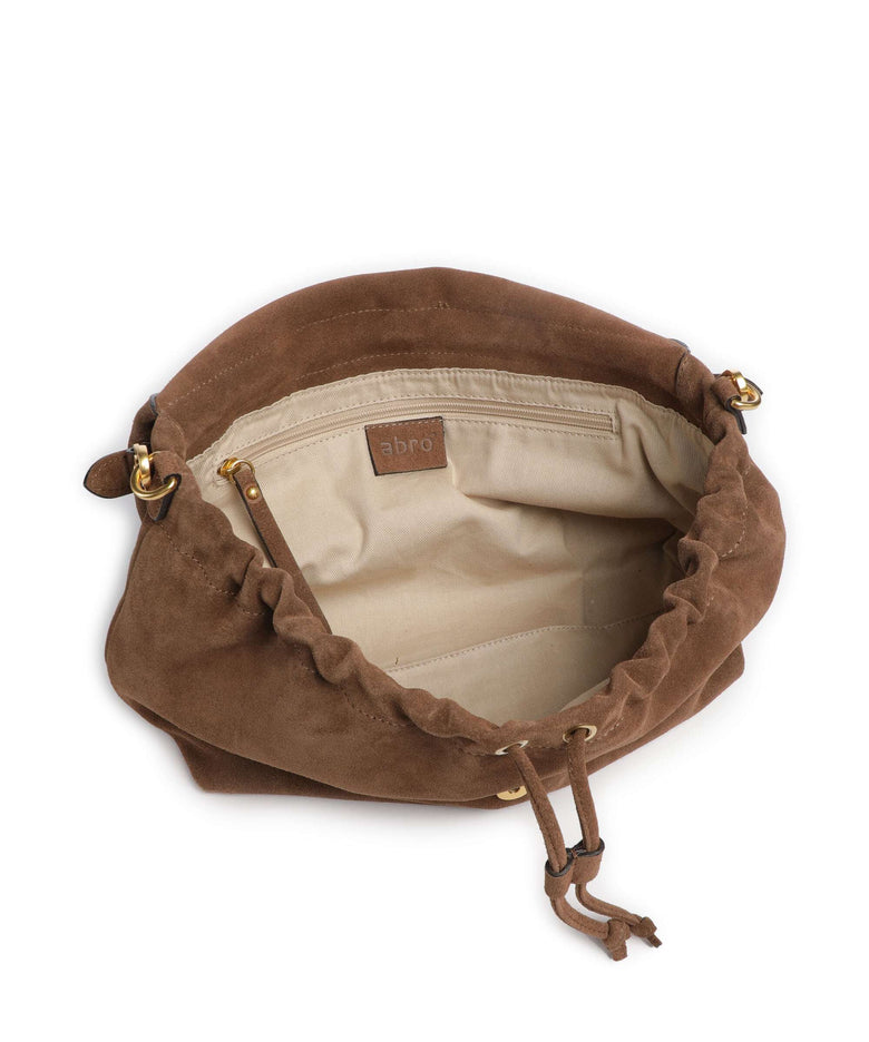 Abro Suede Temi Large Shoulder bag wood