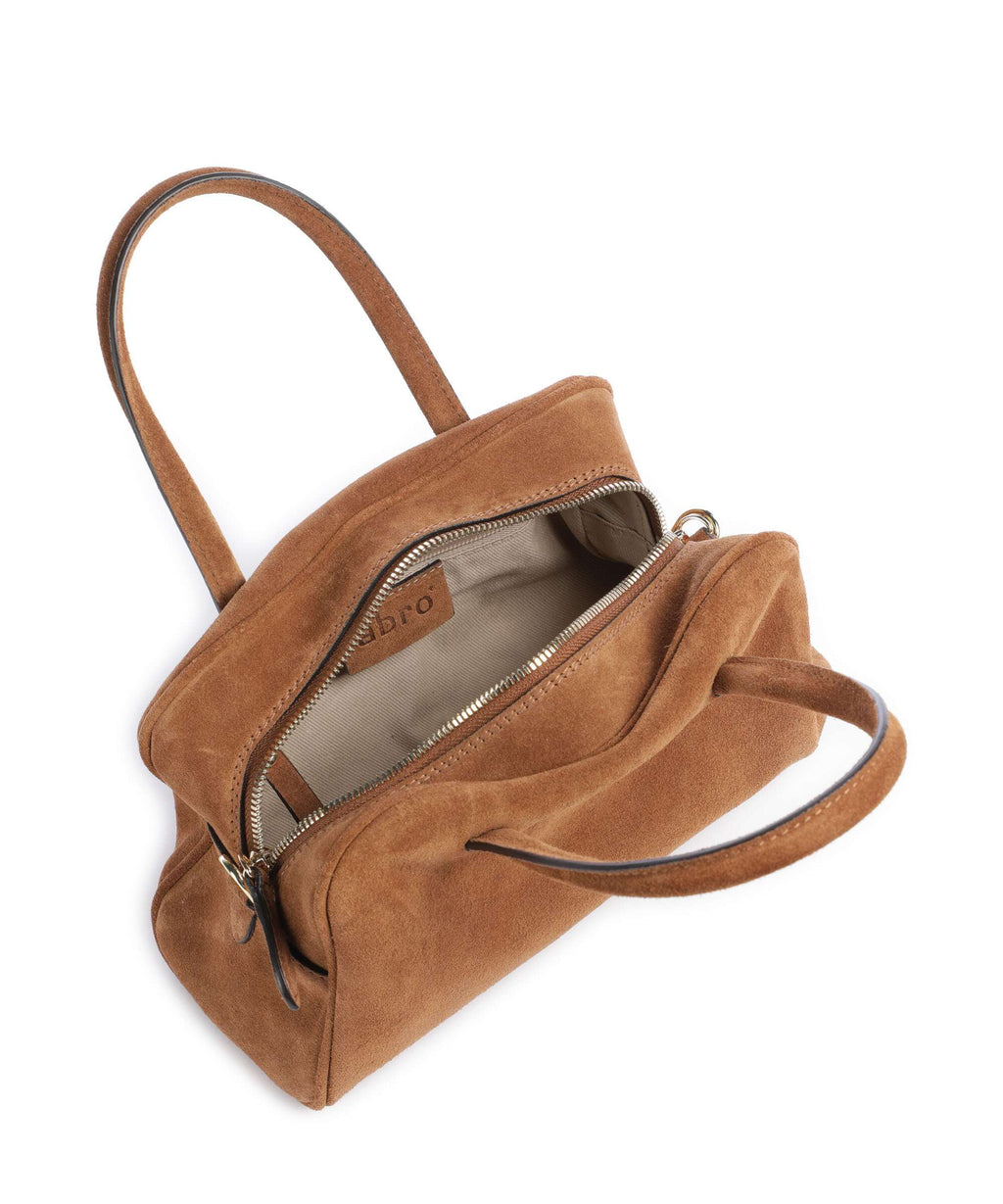 Abro Suede Amara Handbag cuoio