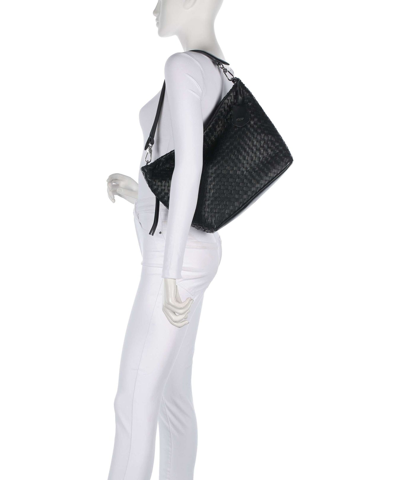 Abro Piuma Ebony Hobo bag black/nickel