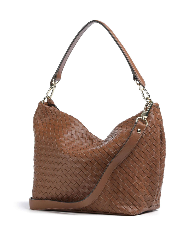 Abro Piuma Ebony Hobo bag caramel/cognac