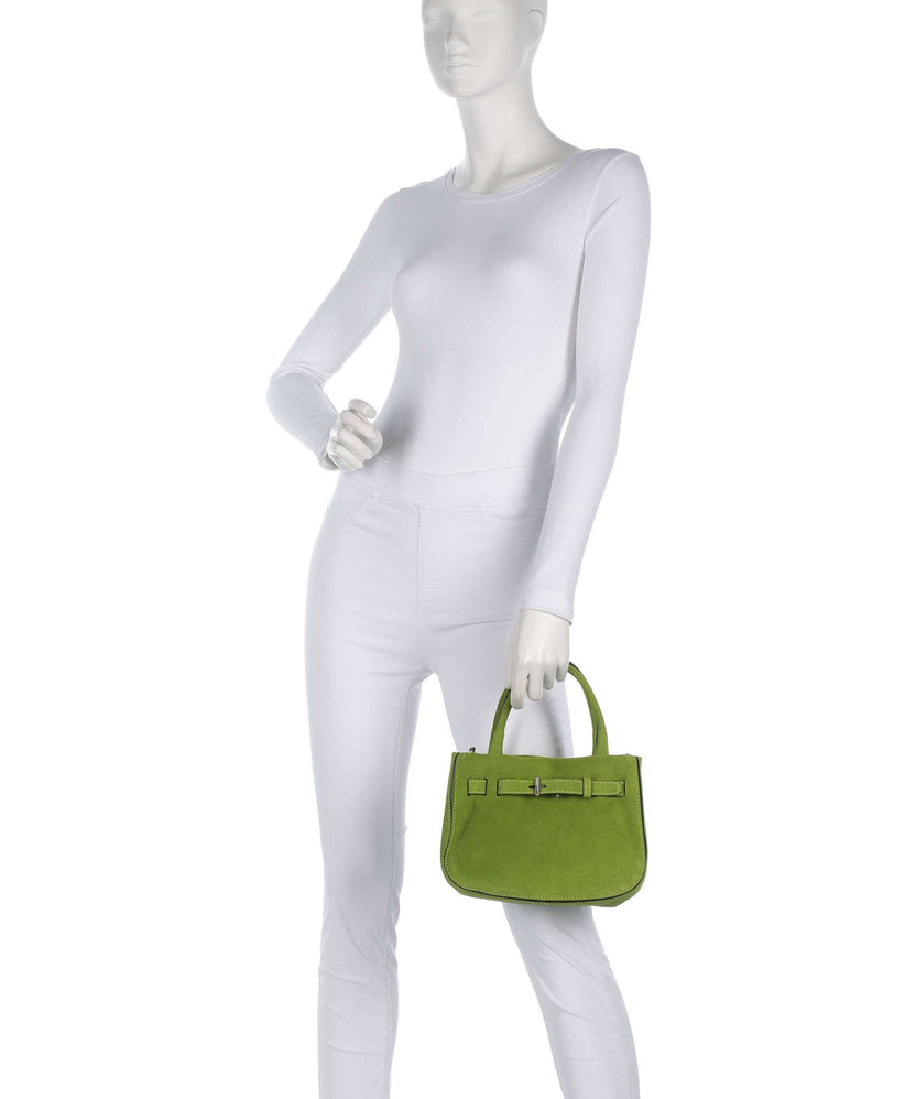 Abro Suede Jill Handbag lime