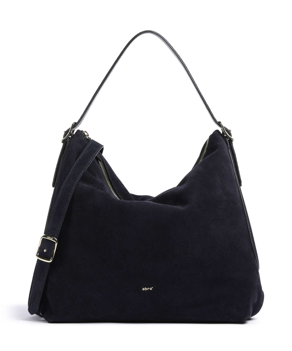 Abro Suede Carina Hobo bag navy