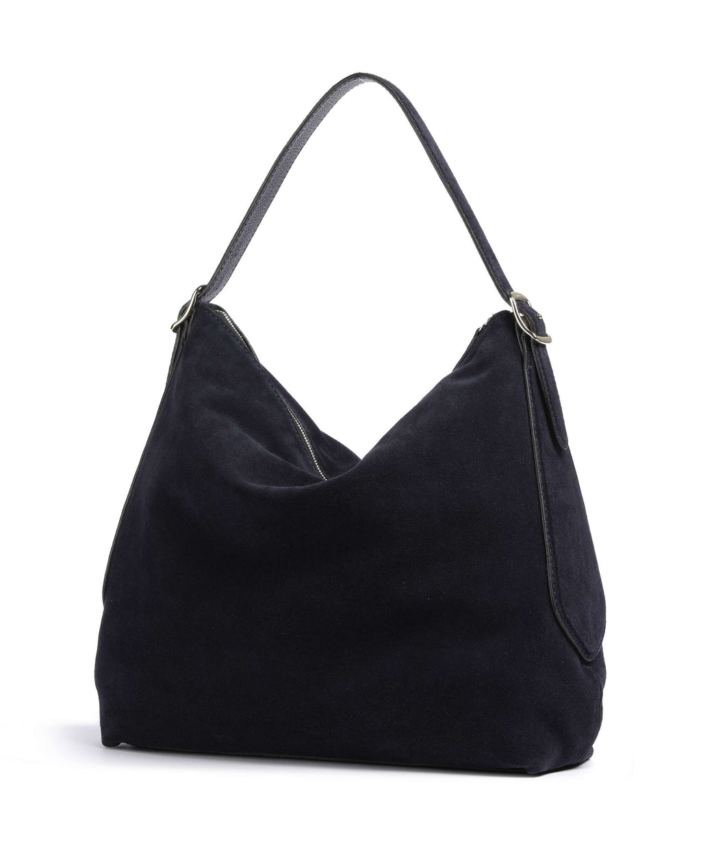 Abro Suede Carina Hobo bag navy