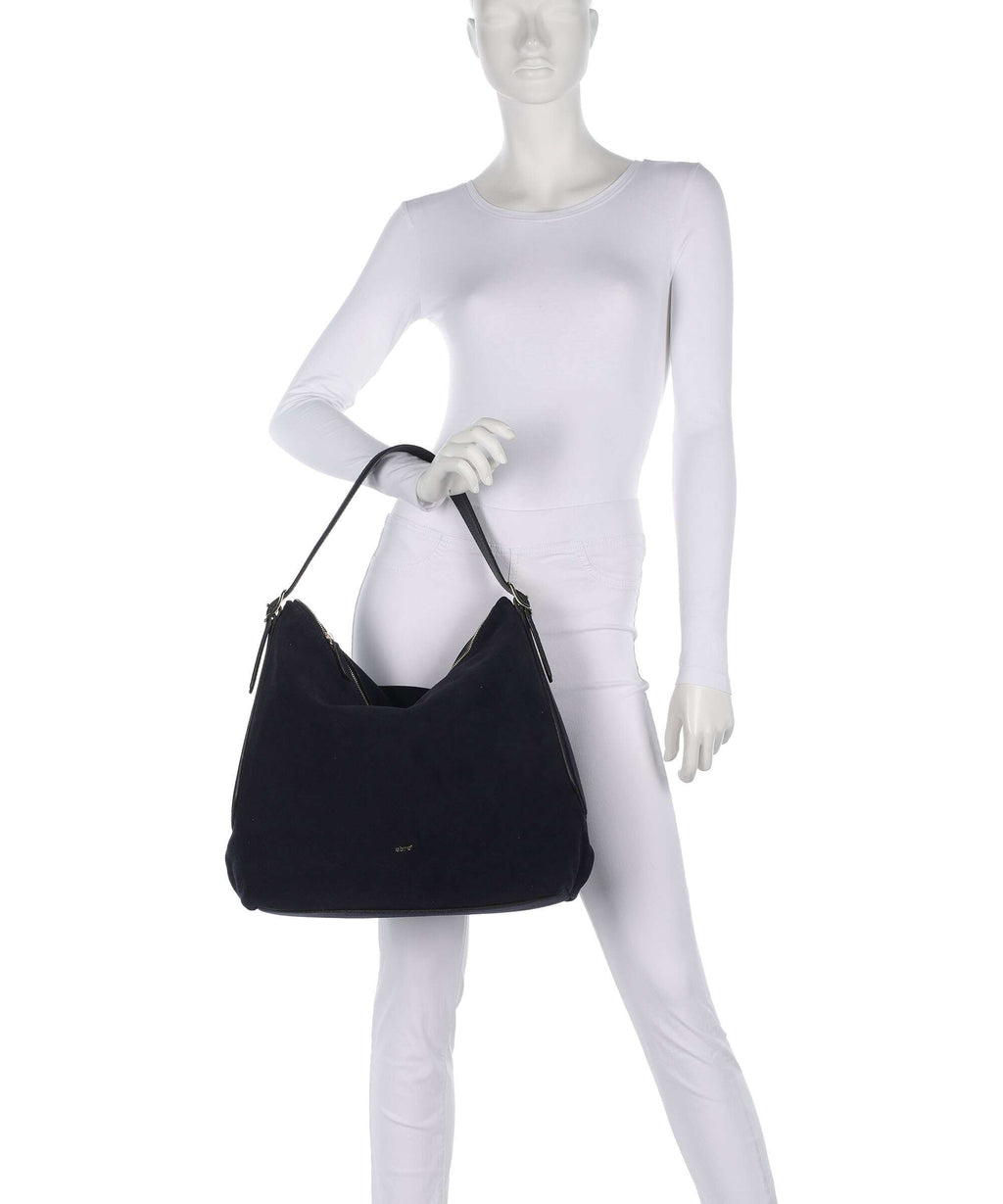 Abro Suede Carina Hobo bag navy