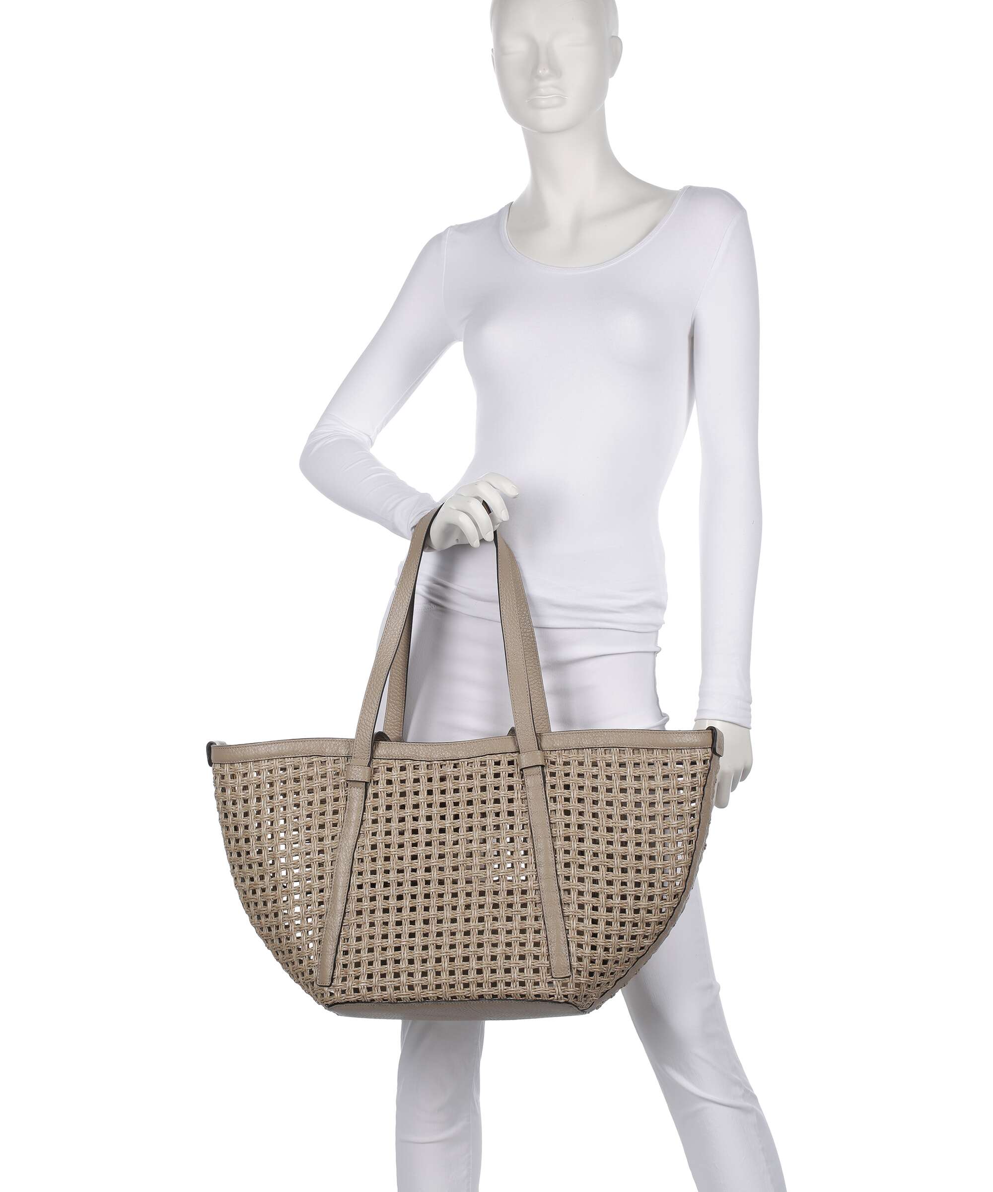 Abro Raffia Net Cosmo Large Tote bag sahara