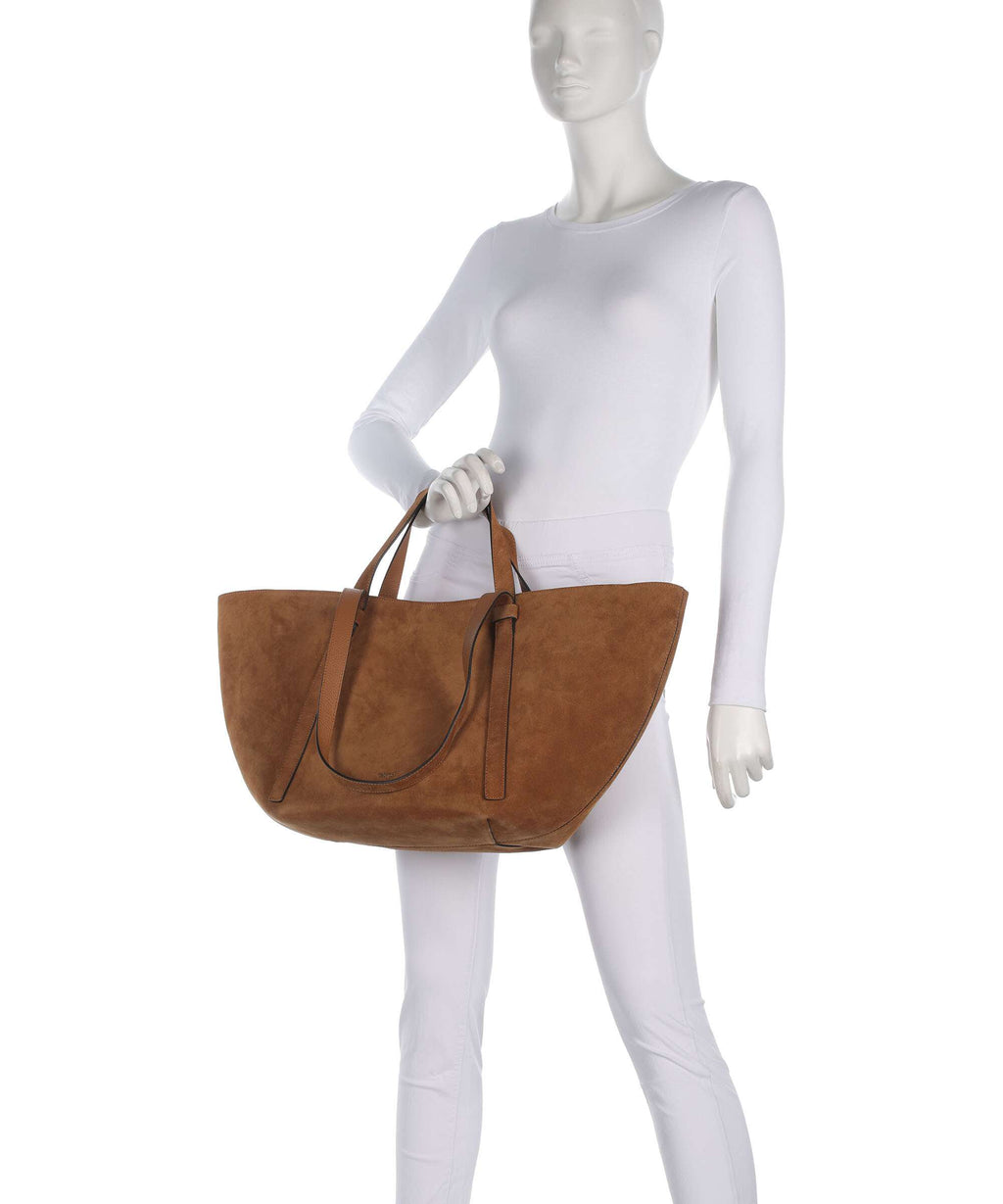 Abro Suede Cosmo Large Tote bag cuoio