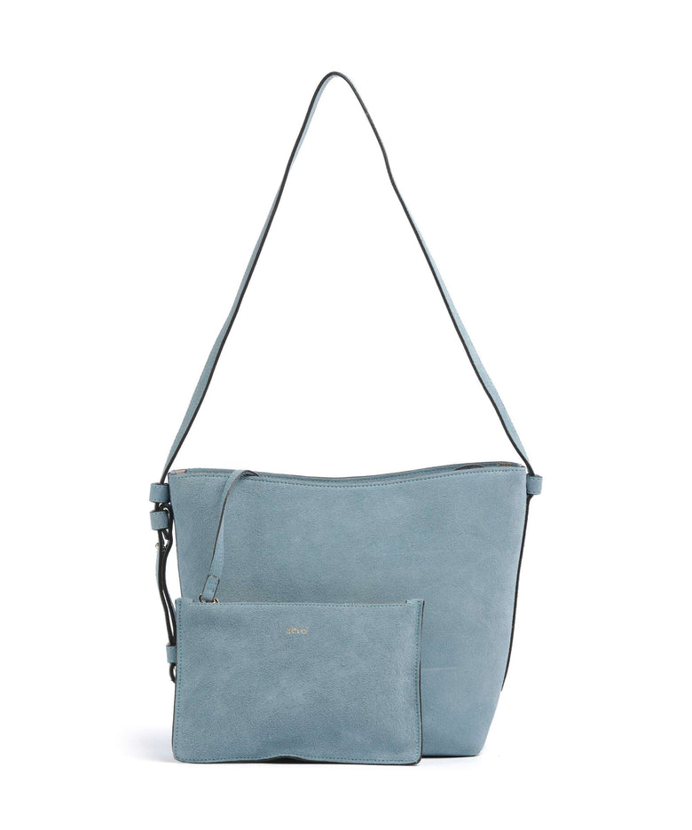 Abro Suede Cosmo Bucket bag sapphire