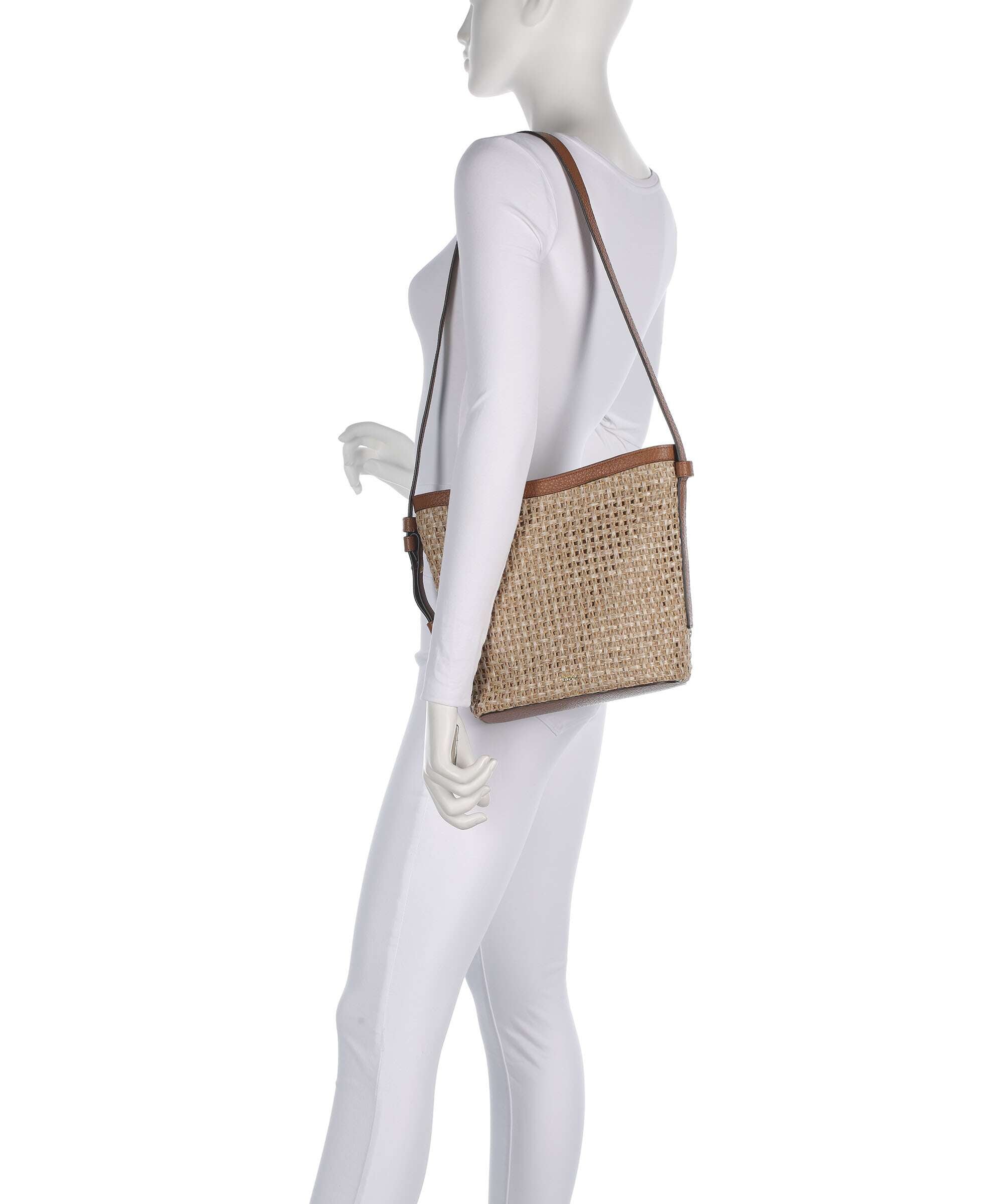 Abro Raffia Cordino Cosmo Crossbody bag caramel/cognac
