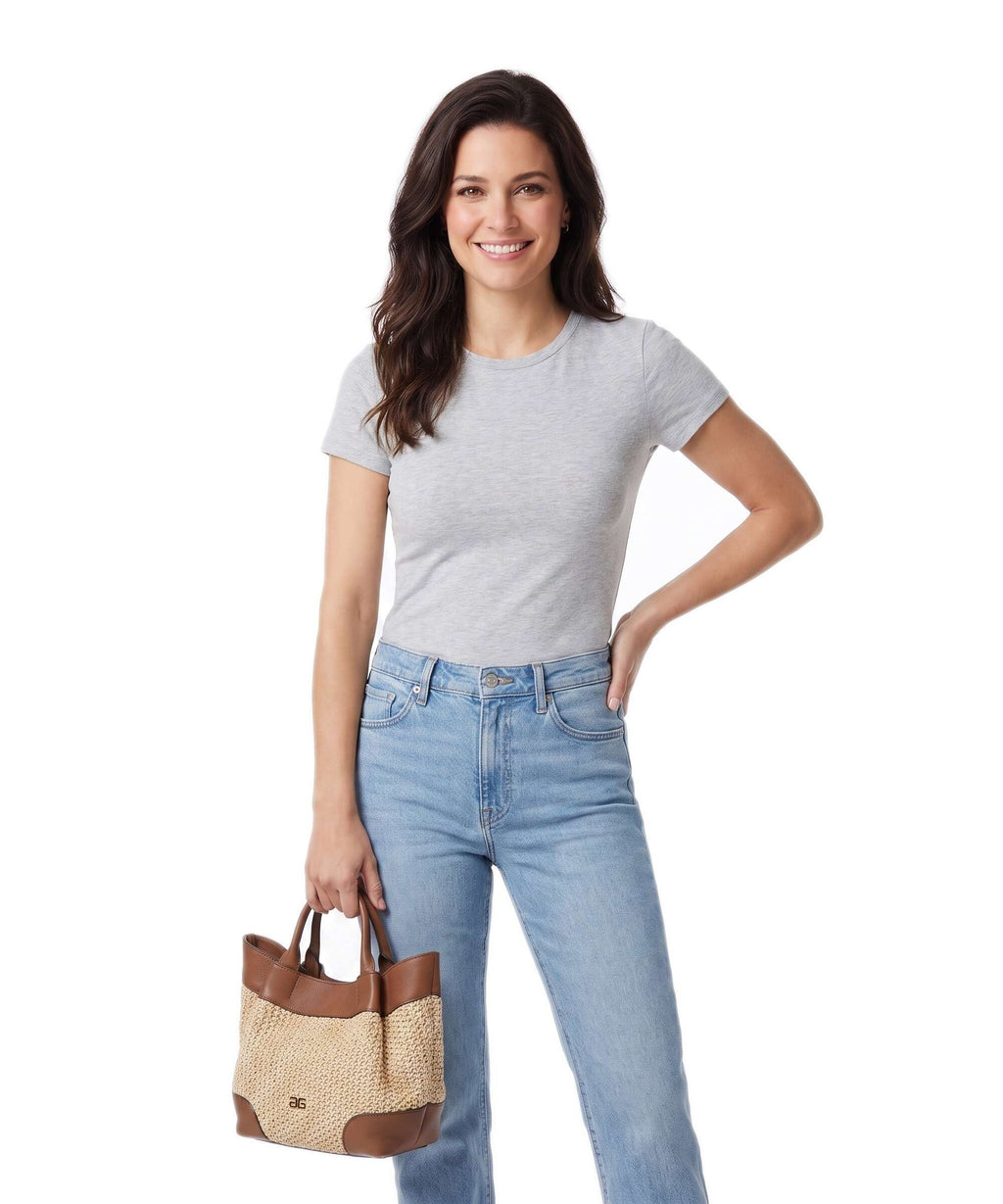 Abro Maglia Raffia Essential Small Handbag natural/nut