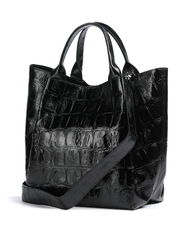 Abro Maxi Cocco Essential Medium Handbag black/nickel
