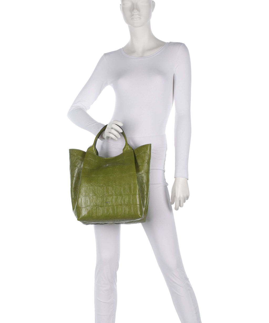 Abro Maxi Cocco Essential Medium Handbag lime