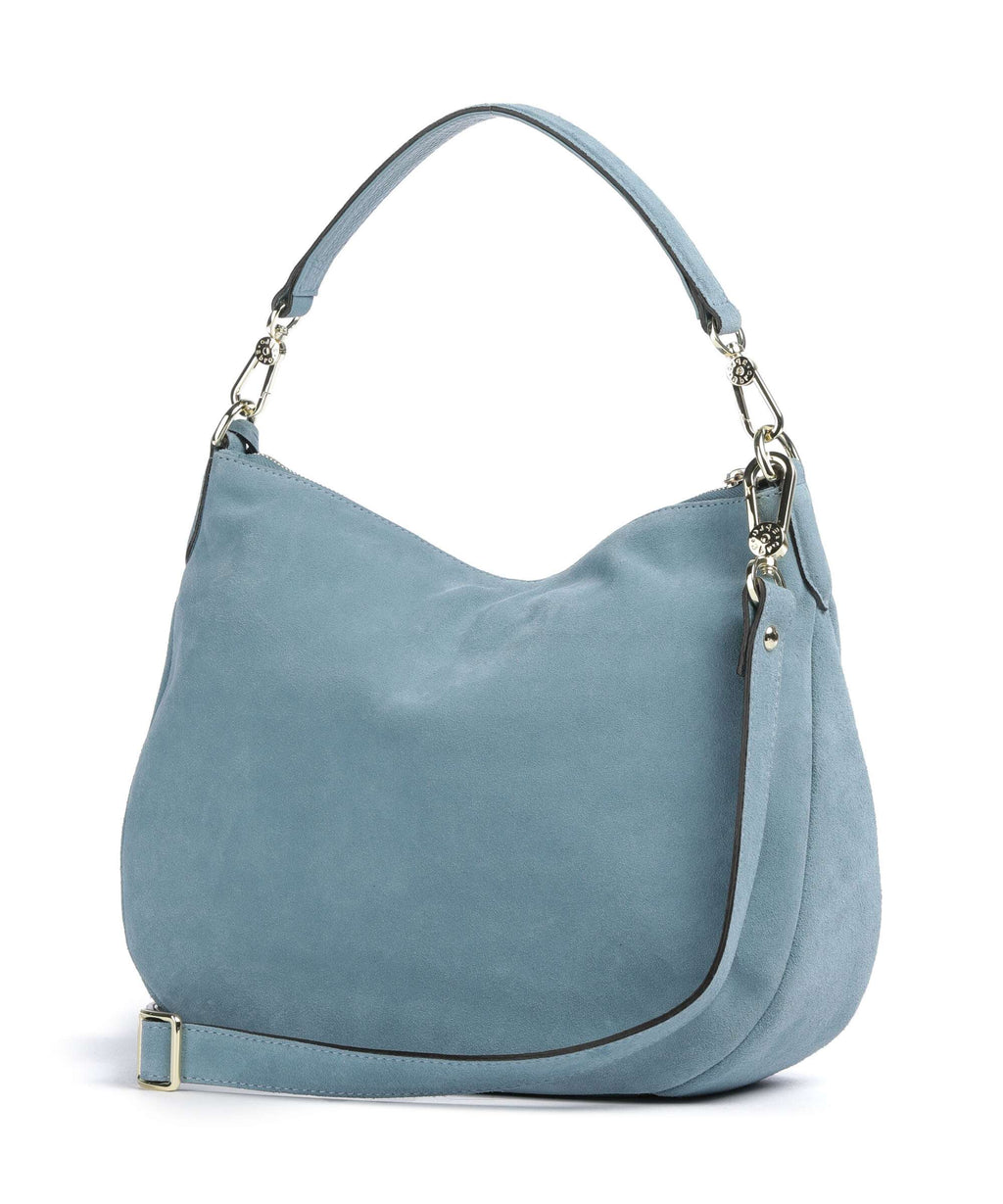 Abro Suede Juna Small Hobo bag sapphire