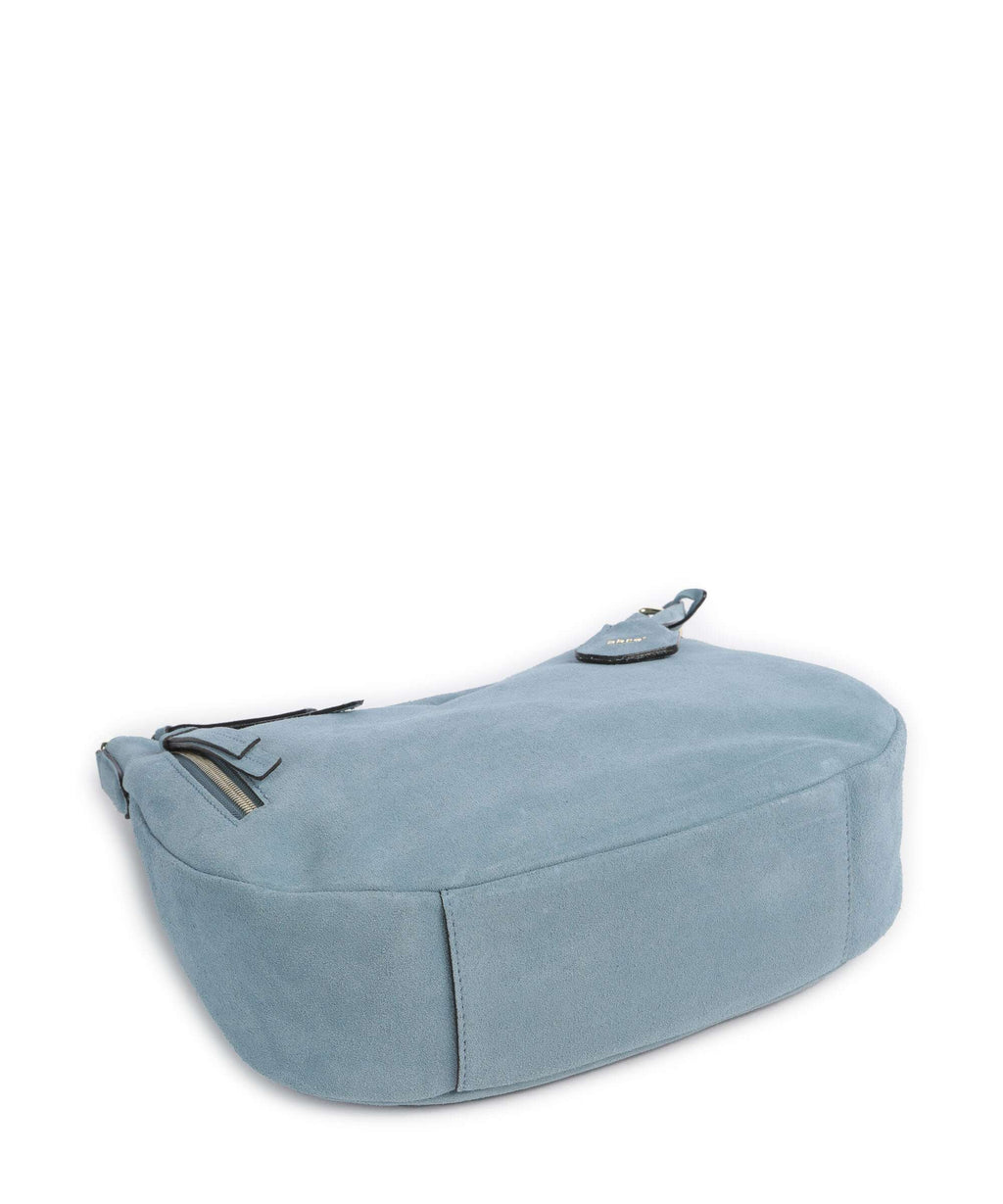 Abro Suede Juna Small Hobo bag sapphire