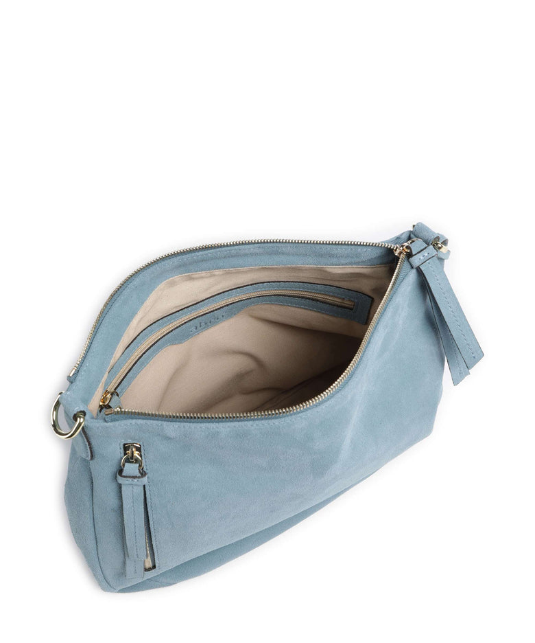 Abro Suede Juna Small Hobo bag sapphire