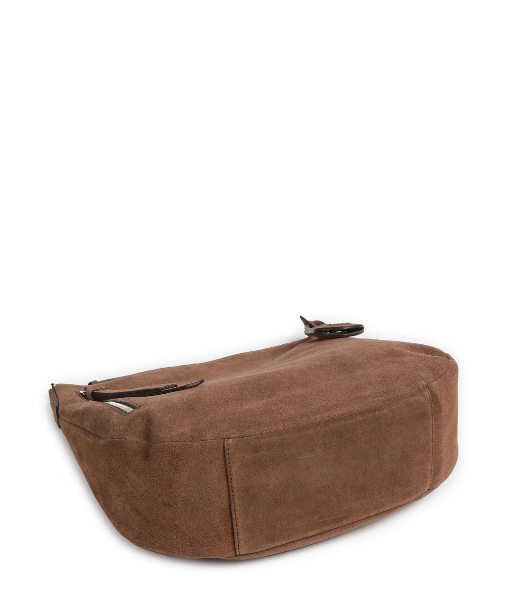 Abro Suede Juna Small Hobo bag wood