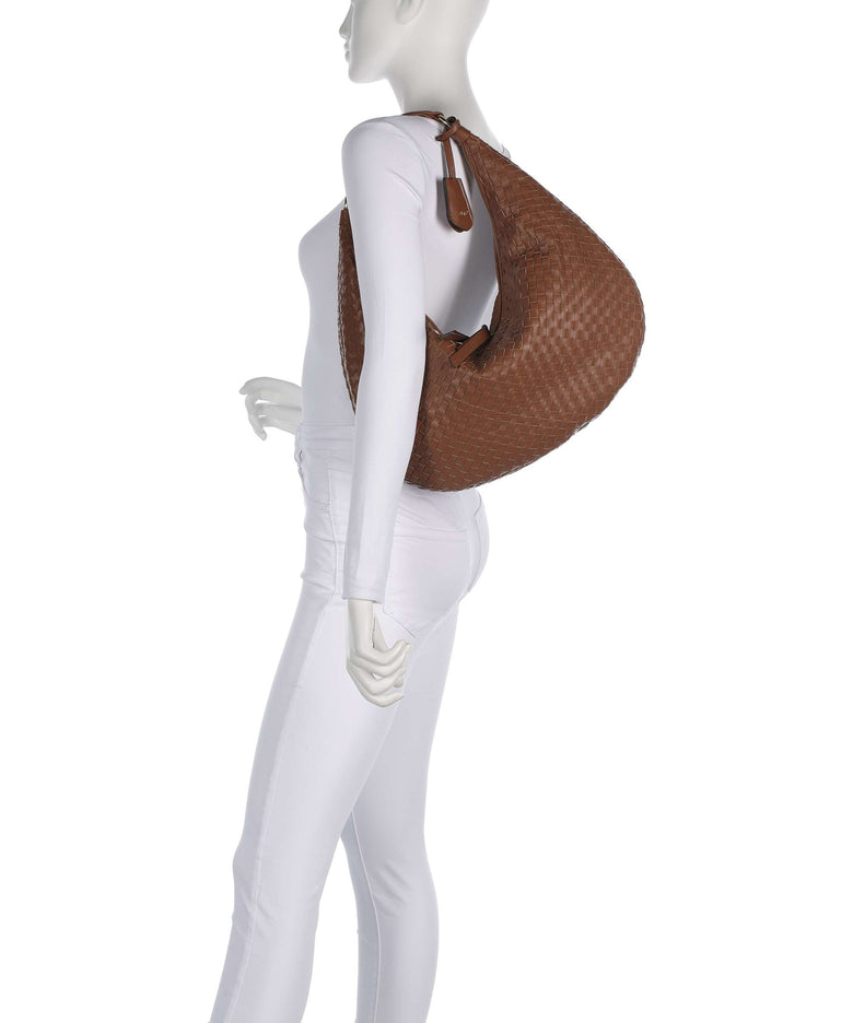 Abro Piuma Nana Hobo bag caramel/cognac