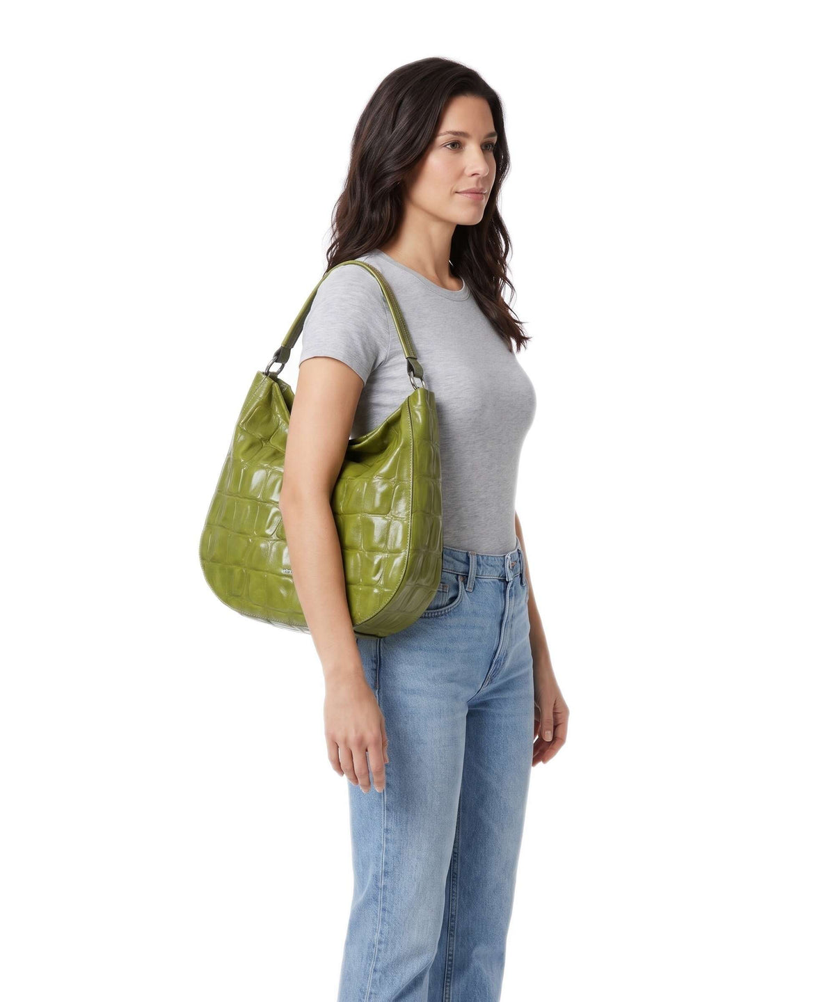 Abro Maxi Cocco Mia Hobo bag lime