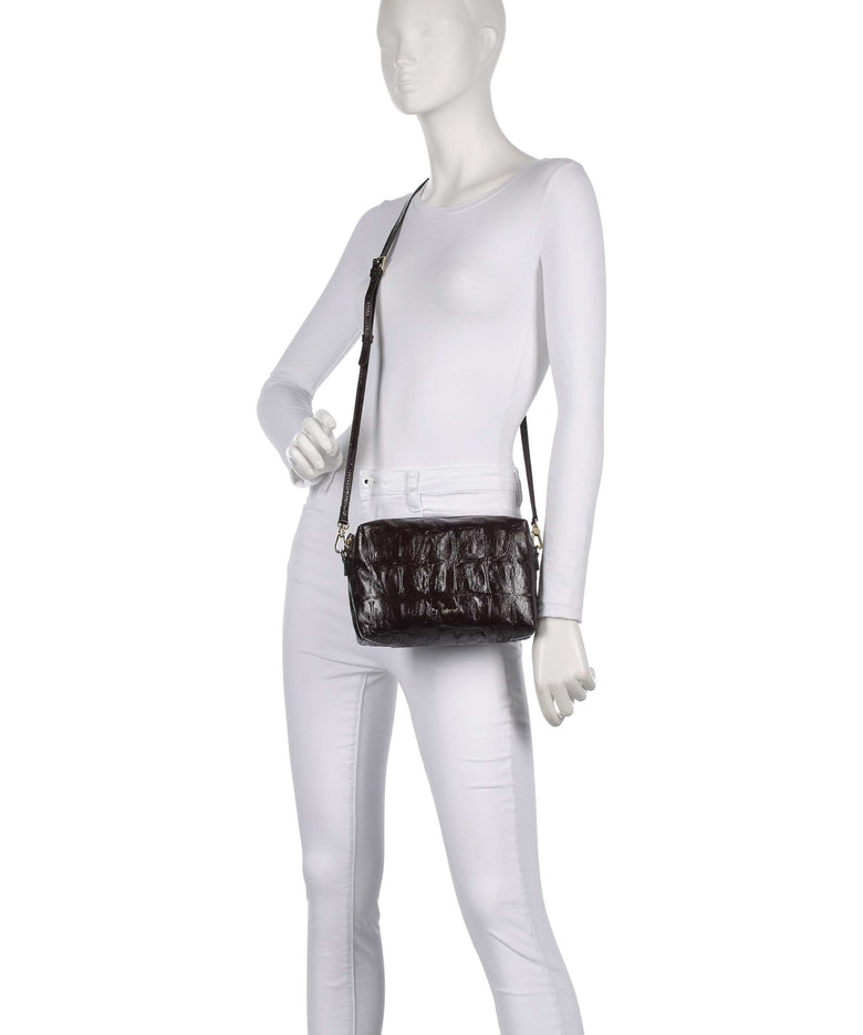 Abro Maxxi Cocco Kaia Crossbody bag dark brown