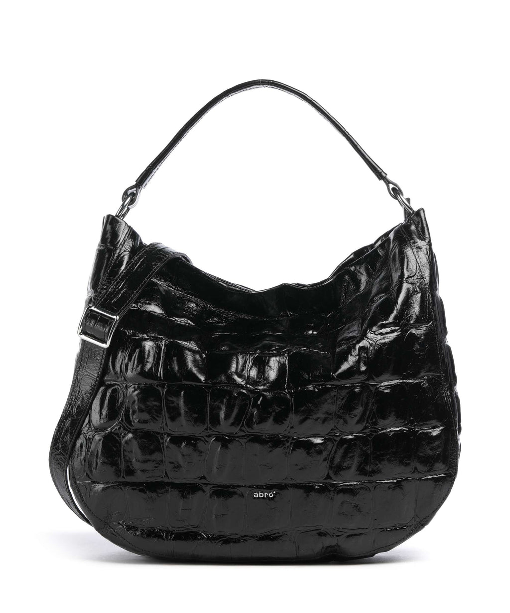 Abro Maxxi Cocco Mia Hobo bag black/nickel