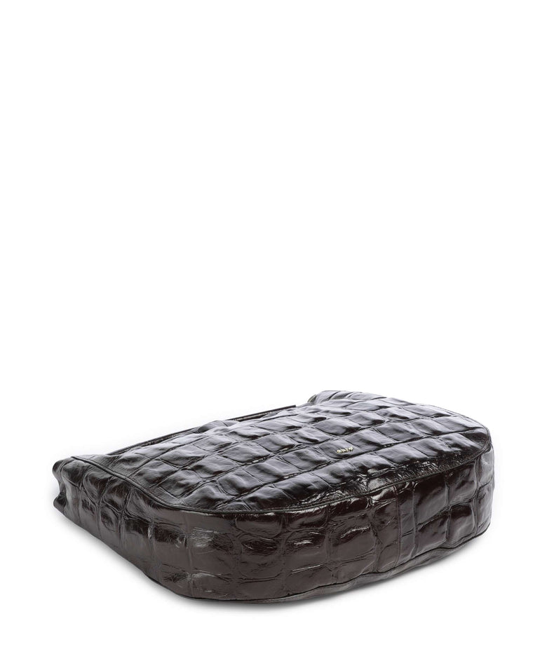 Abro Maxxi Cocco Mia Hobo bag dark brown