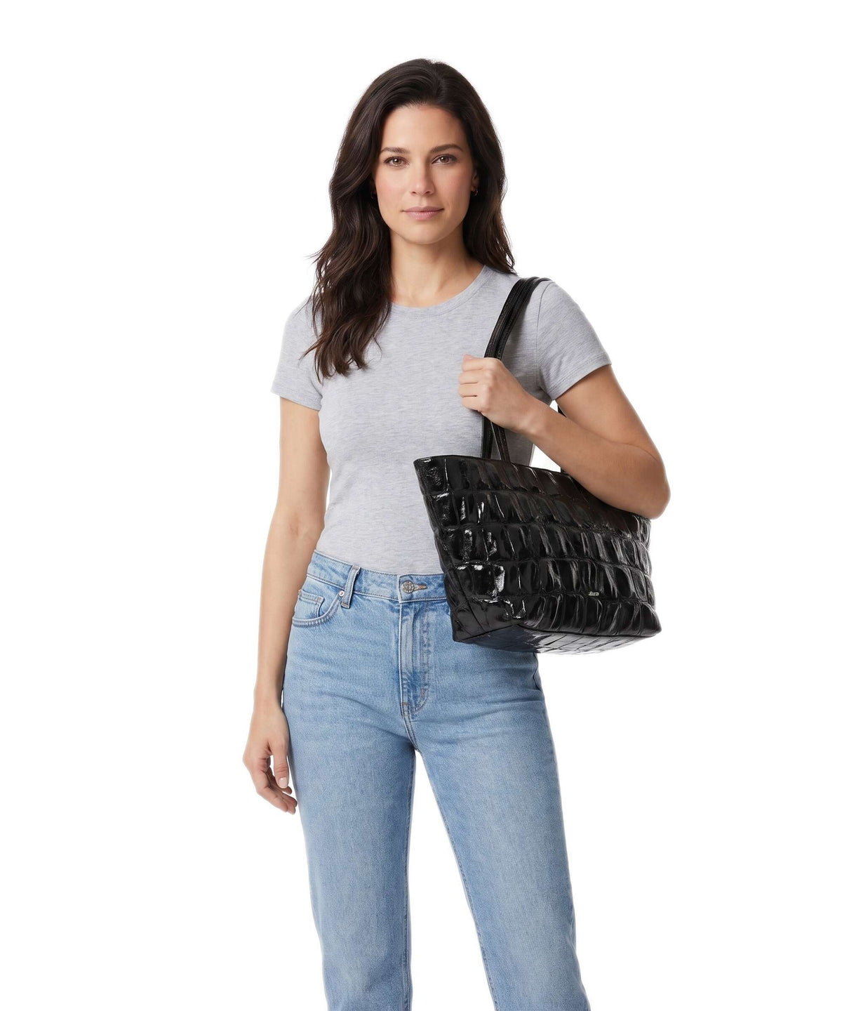 Abro Maxxi Cocco Alba Shoulder bag black/nickel