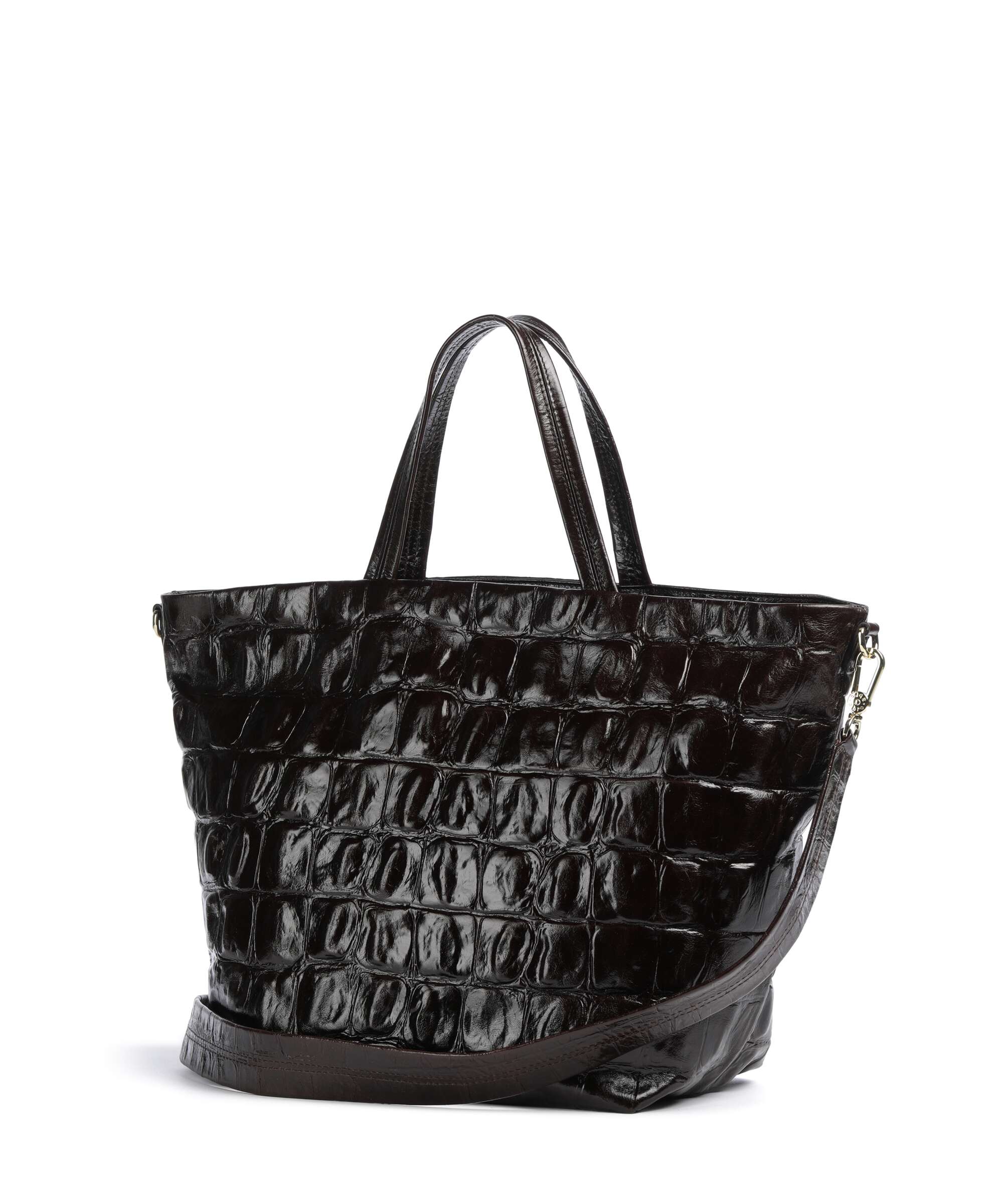 Abro Maxxi Cocco Alba Handbag dark brown