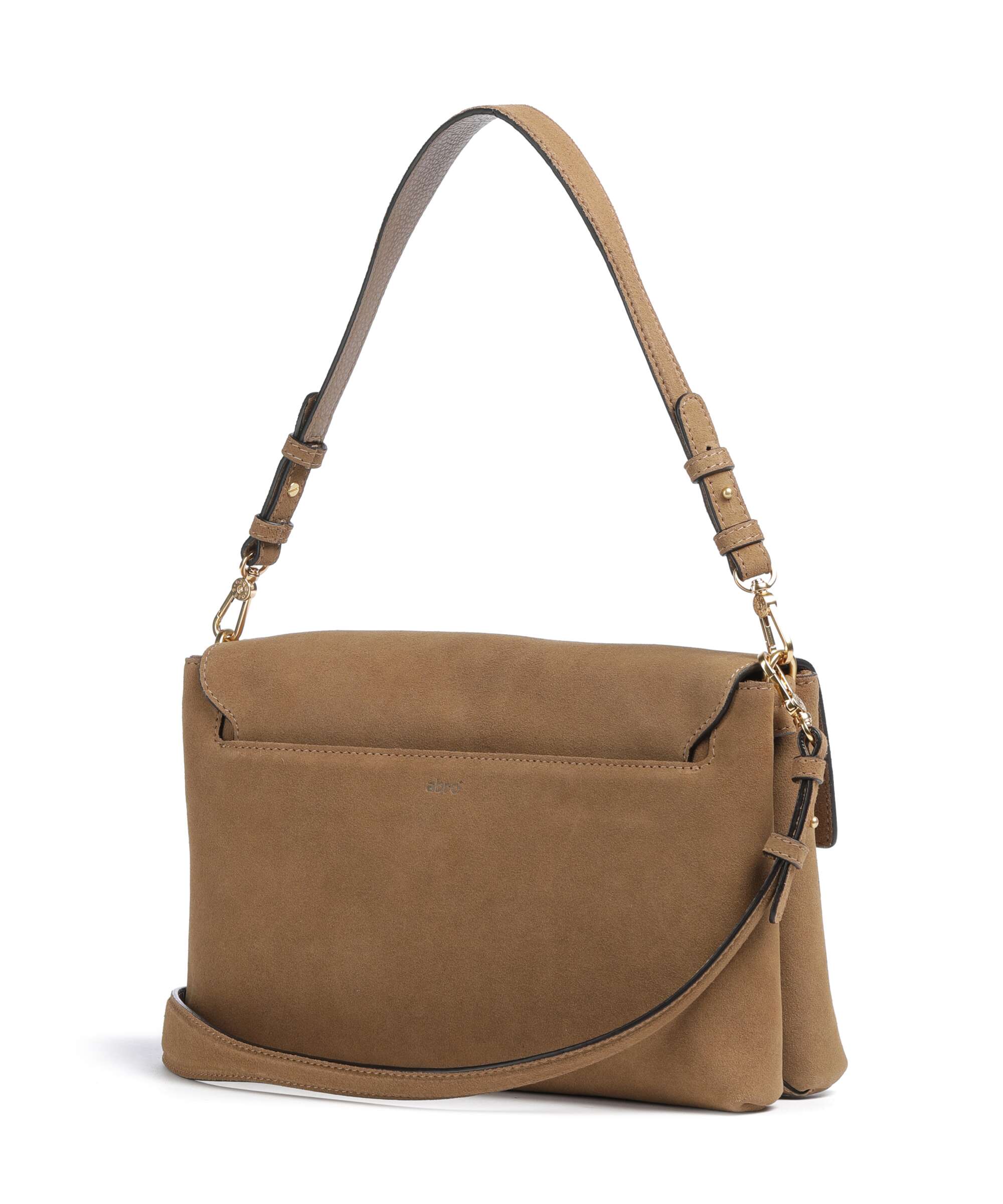 Abro Suede Twist Shoulder bag cappuccino