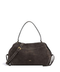 Abro Suede Necessity Small Shoulder bag dark brown