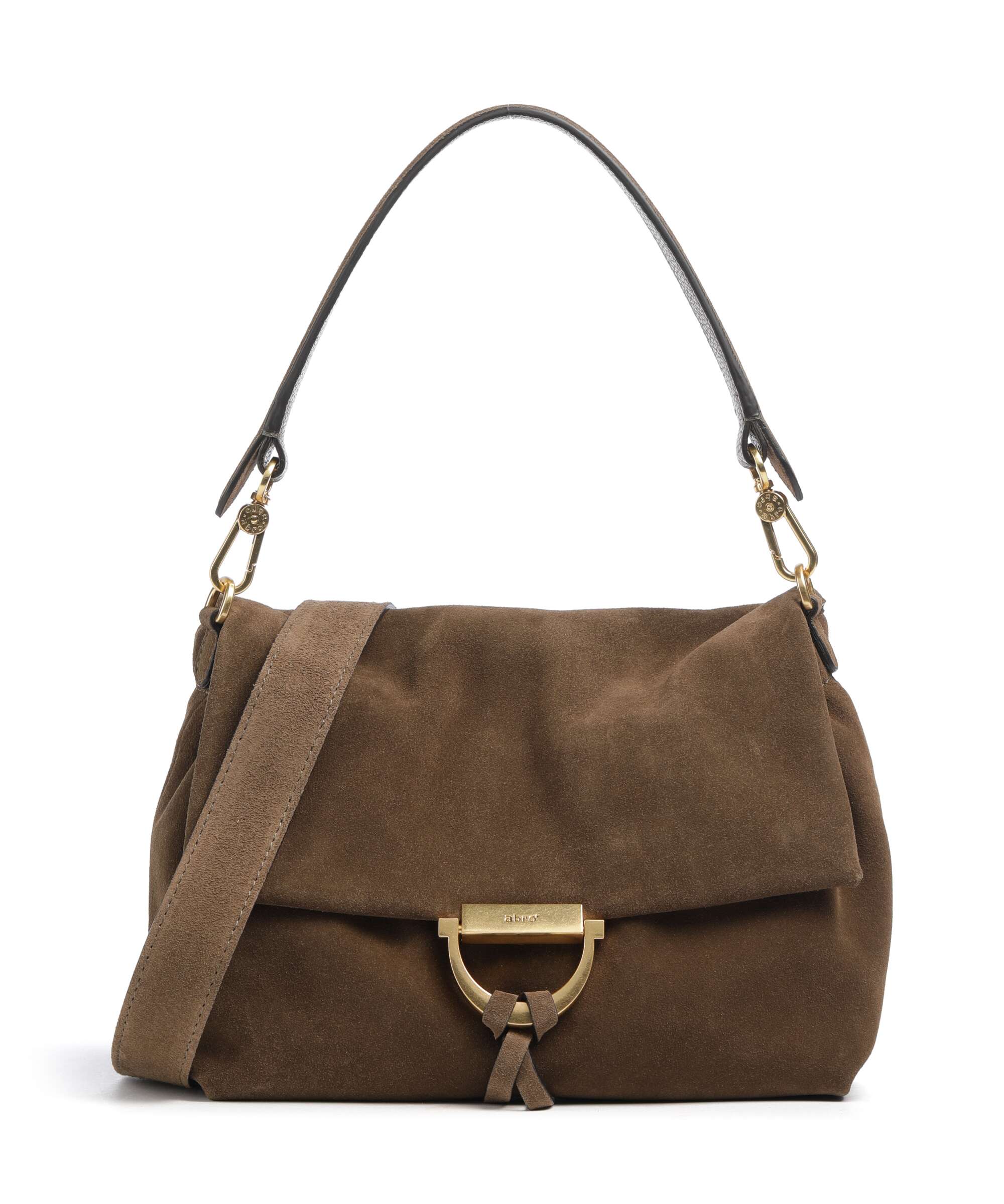 Abro Suede Temi Medium Shoulder bag khaki