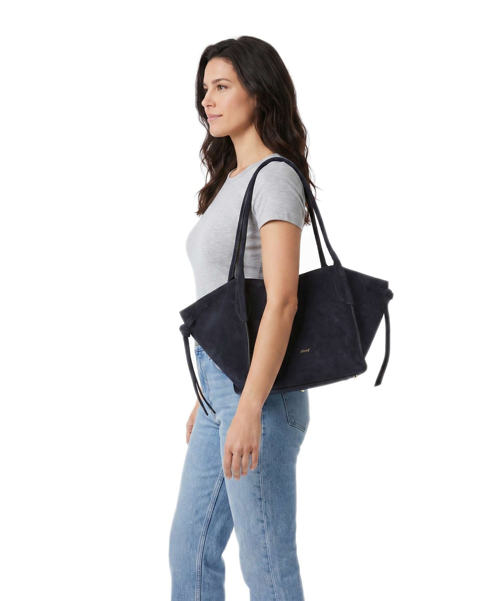 Abro Suede Vibe Small Shoulder bag navy