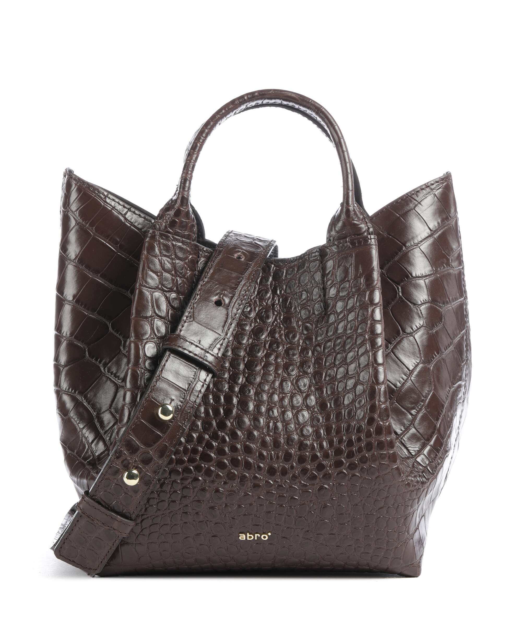 Abro Cocco Mondial Essential Small Handbag dark brown